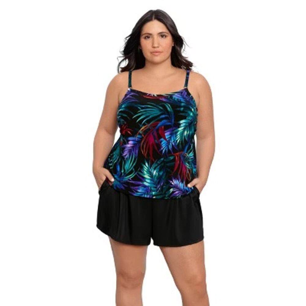 Trimshaper Miraclesuit Farrah Romper One Piece Swimsuit Sz.16